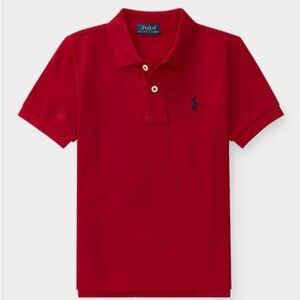 Vintage Polo Ralph Lauren Boys’ Sz 7 RL Red Iconic Mesh Polo Shirt‎